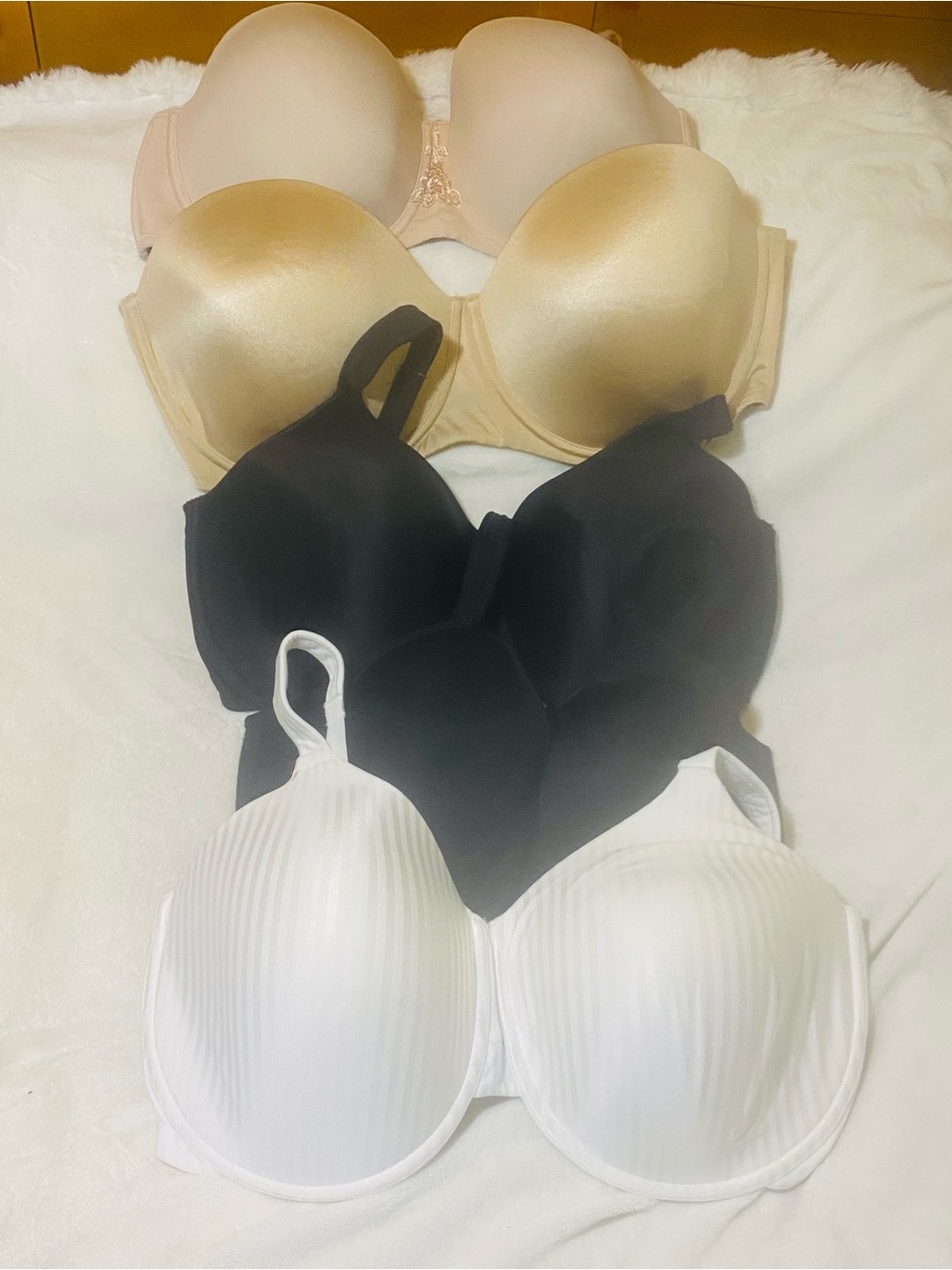 Playtex Supportive Bra Set in Nude, Black, White 38DDD 40DDD 44DD